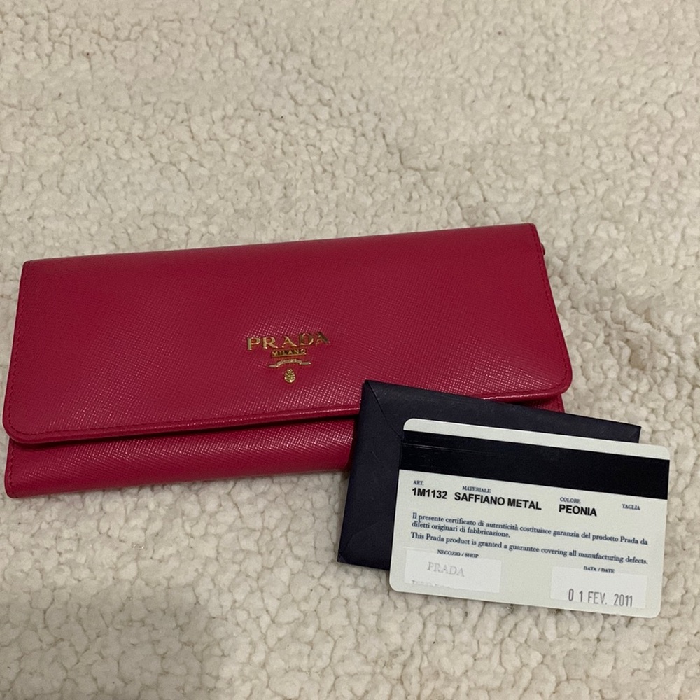 Prada Long Wallet Saffiano